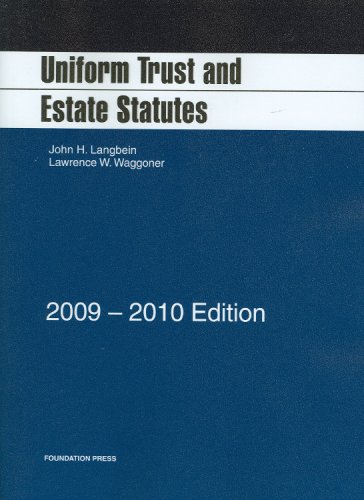 Imagen de archivo de Uniform Trust and Estate Statutes a la venta por ThriftBooks-Dallas