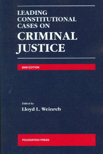 Stock image for Leading Constitutional Cases on Criminal Justice, 2009 Edition for sale by HPB-Red