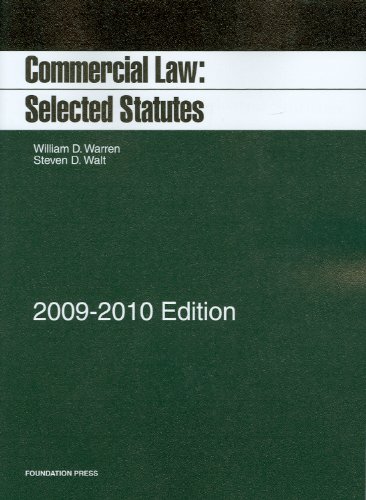 Stock image for Commercial Law: Selected Statutes, 2009-2010 Edition for sale by HPB-Red