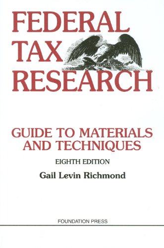 Stock image for Federal Tax Research for sale by Better World Books