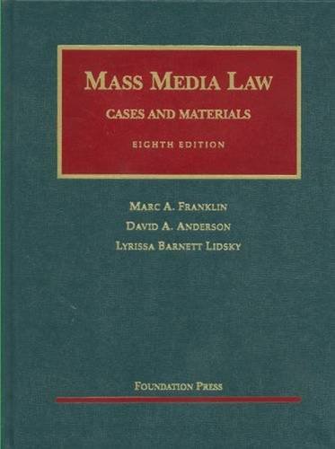 Beispielbild fr Mass Media Law: Cases and Materials (University Casebook Series) zum Verkauf von Rye Berry Books