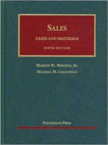 Imagen de archivo de Cases and Materials on Sales a la venta por Better World Books
