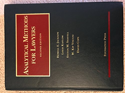 9781599419213: Analytical Methods for Lawyers