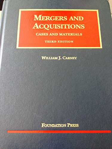Stock image for Mergers and Acquisitions, Cases and Materials, 3d (University Casebook Series) for sale by Patrico Books