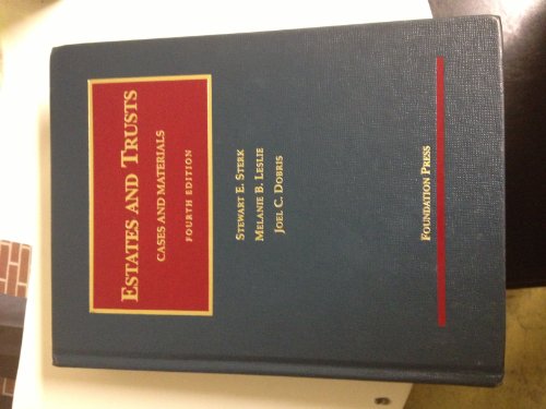 Beispielbild fr Estates and Trusts (University Casebook Series) zum Verkauf von HPB-Red