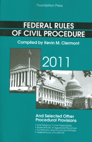 Imagen de archivo de Federal Rules of Civil Procedure and Selected Other Procedural Provisions, 2011 a la venta por HPB-Red