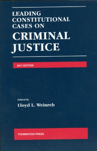 Stock image for Leading Constitutional Cases on Criminal Justice, 2011 for sale by SecondSale