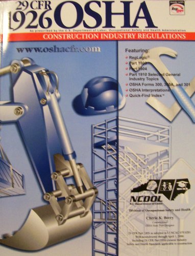 Stock image for 29 CFR 1926 OSHA Construction Industry Regulations Jan. 2006 for sale by SecondSale