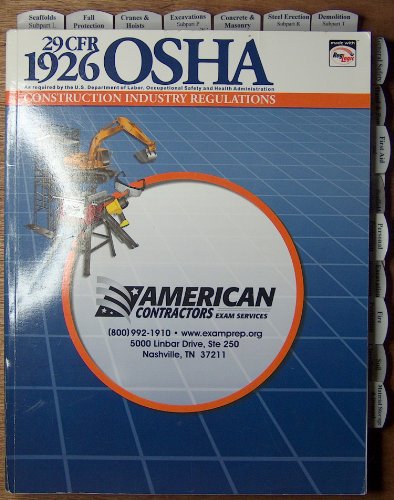 Imagen de archivo de 1926 OSHA Construction Industry Regulations Book (July 2008) a la venta por SecondSale