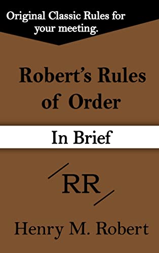 9781599869391: Robert's Rules of Order: Classic Pocket Manual of Rules of Order for Deliberative Assemblies: In Brief