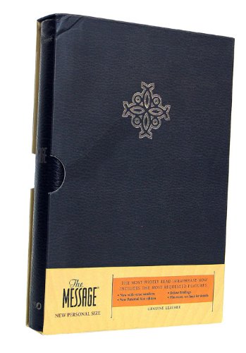 Stock image for The Message: The Bible in contemporary Language, Personal Size, Genuine Leather Black for sale by tLighthouse Books