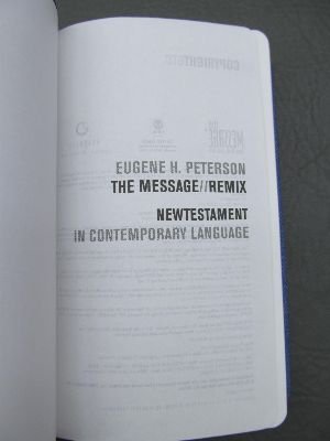 Imagen de archivo de The Message Remix New Testament in Contemporary Language (Softcov a la venta por Hawking Books