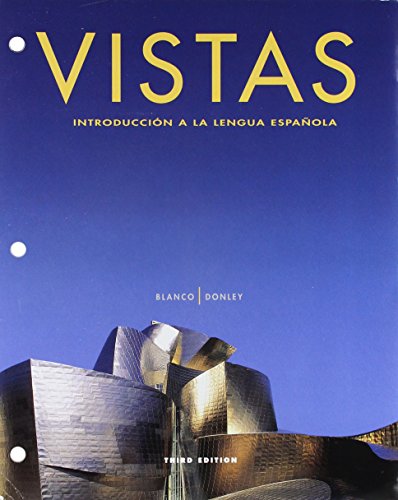 9781600073885: Vistas: Introduccion a la lengua espanola (Package containing en linea 2.0 print LOOSELEAF plus Vistas 3/e companion)