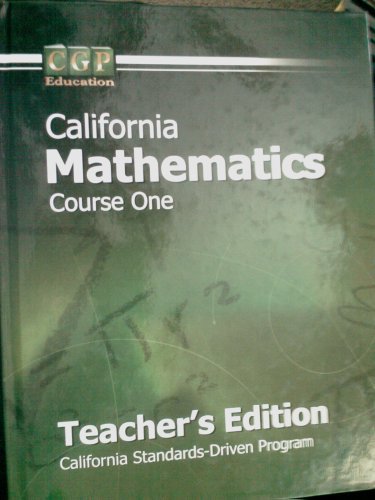 Imagen de archivo de California Mathematics Course One a la venta por Better World Books