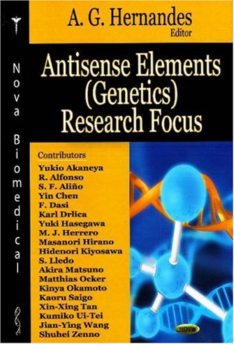 Beispielbild fr Antisense Elements (Genetics) Research Focus zum Verkauf von PBShop.store US