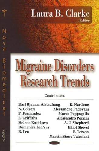 Imagen de archivo de Migraine Disorders Research Trends a la venta por PBShop.store US