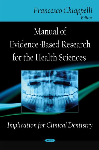 Imagen de archivo de Manual of EvidenceBased Research for the Health Sciences Implication for Clinical Dentistry a la venta por PBShop.store US