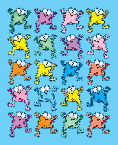 Colorful Froggies Shape Stickers - D.J. Inkers (Illustrator)