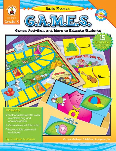 Stock image for Basic Phonics G.A.M.E.S., Grade K: Games, Activities, and More to Educate Students for sale by ThriftBooks-Atlanta