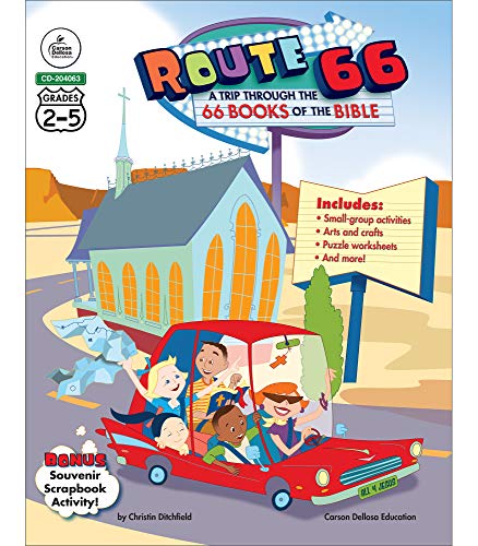 9781600225222: Carson Dellosa | Route 66 Book | The 66 Books of the Bible for Kids, Grades 2-5, 192pgs