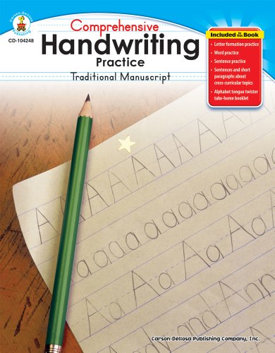 9781600229619: Comprehensive Handwriting Practice: Traditional Manuscript, Grades K - 1