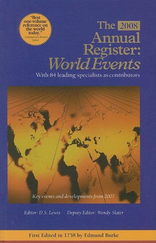 Beispielbild fr 2008 Annual Register: World Events, 249th Ed zum Verkauf von Ergodebooks