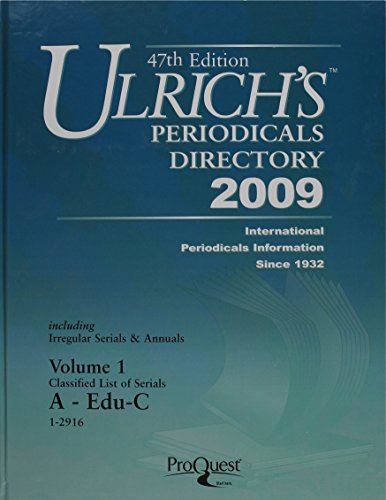 Stock image for Ulrich's Periodicals Directory 2009. Volumes 1-4 47th Edition for sale by B-Line Books