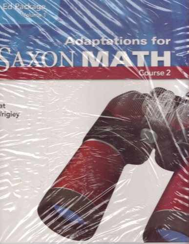 9781600322204: Adaptations for Saxon Math Course 2 Special Ed Package Volume 1 (Special Education Package, Adaptations for SM C2)