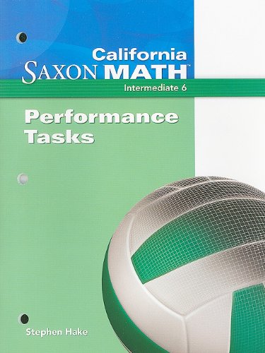 Saxon Math 6: Performance Tasks (9781600325069) by SAXON PUBLISHERS