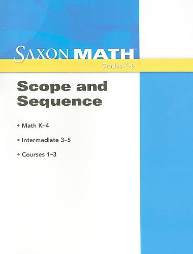 9781600325625: Saxon Math Scope and Sequence: Grades K-8