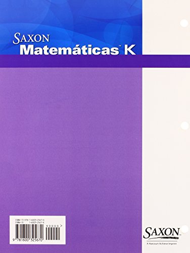 Part 1: Student Workbook (Math 1 2008 3e National) (Saxon Math K) (Spanish Edition) - Larson