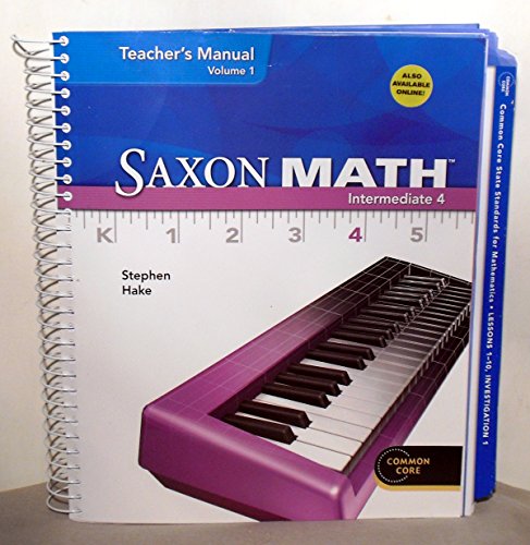 9781600326042: Saxon Math Intermediate 4 Teacher's Manual Volume 1