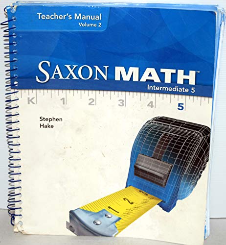 Stock image for Saxon Math Intermediate 5, Vol. 2: Teacher's Manual for sale by Alliance Book Services