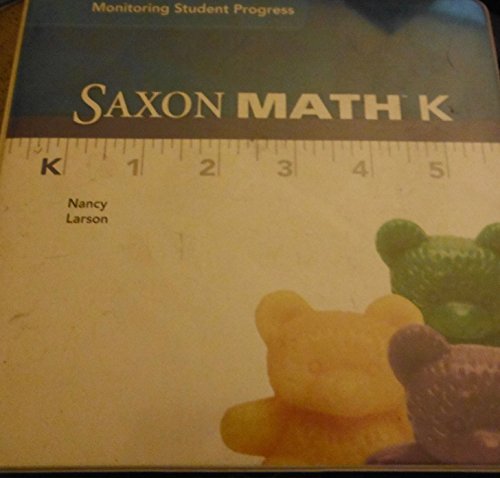 9781600328244: Monitering Student Progress (Saxon Math, Grade K)