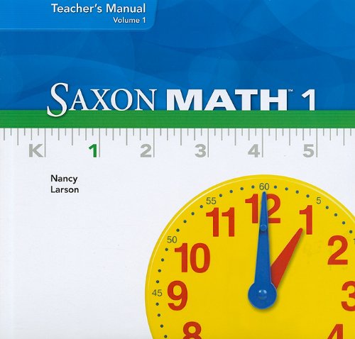 Imagen de archivo de Saxon Math 1, Volume 1, Teacher's Manual a la venta por Textbook Pro