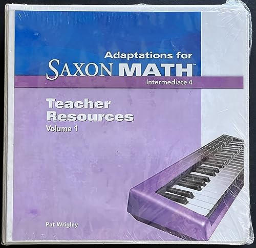 Stock image for Saxon Math Intermediate 4 Teacher Resources Volume 1. (Ring-Bound) for sale by Walker Bookstore (Mark My Words LLC)