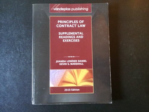 Stock image for Principles of Contract Law Supplemental Readings and Exercises for sale by HPB-Red