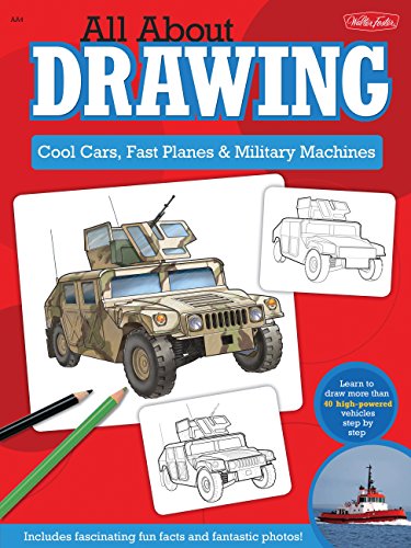 Imagen de archivo de All about Drawing Cool Cars, Fast Planes and Military Machines : Learn How to Draw More Than 40 High-Powered Vehicles Step by Step a la venta por Better World Books