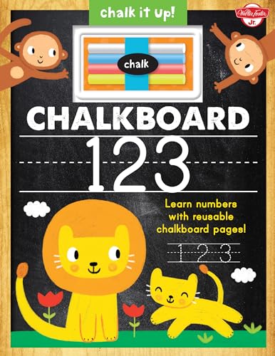Stock image for Chalkboard 123: Learn Your Numbers with Reusable Chalkboard Pages! [With Chalk] for sale by ThriftBooks-Atlanta