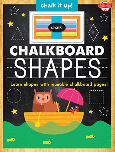 Beispielbild fr Chalkboard Shapes: Learn your shapes with reusable chalkboard pages! (Chalk It Up!) zum Verkauf von PlumCircle