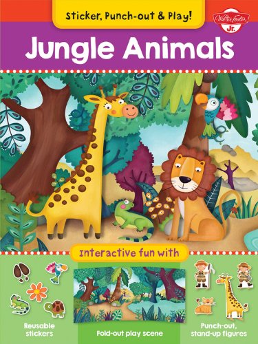 Stock image for Jungle Animals: Interactive Fun with Fold-Out Play Scene, Reusable Stickers, and Punch-Out, Stand-Up Figures! for sale by ThriftBooks-Atlanta