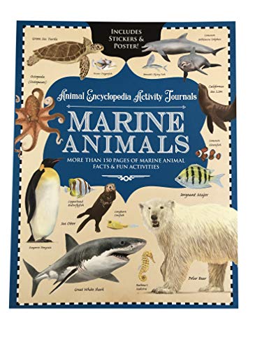 9781600588525: MARINE ANIMALS Animal Encyclopedia Activity Journal, Includes Stickers & Poster
