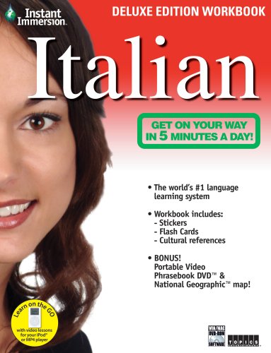 Stock image for Instant Immersion Italian [With Stickers and Map and Flash Cards and DVD-ROM] for sale by ThriftBooks-Dallas