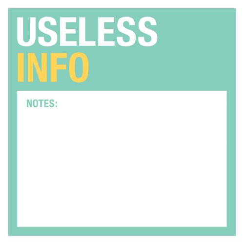 9781601061805: Useless Info Sticky