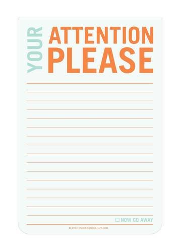 9781601064219: Jumbo Sticky Notes: Your attention please