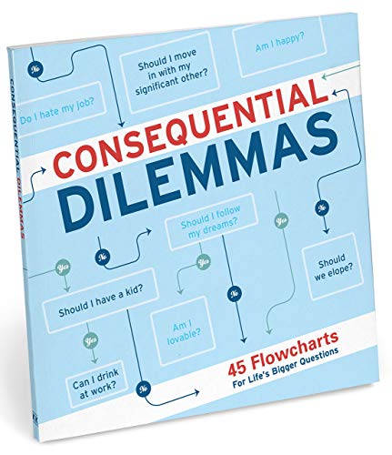 Beispielbild fr Knock Knock Consequential Dilemmas: 45 Flowcharts for Life's Bigger Questions zum Verkauf von SecondSale