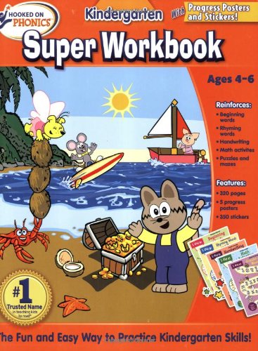 Imagen de archivo de Hooked on Phonics Kindergarten Super Workbook a la venta por HPB Inc.