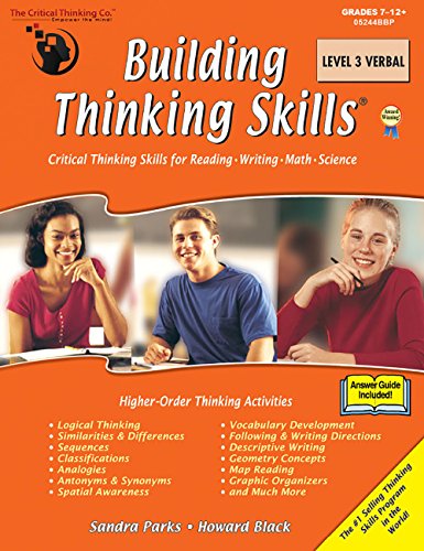 Stock image for Building Thinking Skills Level 3 Verbal Workbook - Critical Thinking Skills for Reading, Writing, Math, Science (Grades 7-12) for sale by GoodwillNI