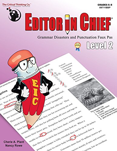 Stock image for Editor in Chief Level 2 Workbook - Grammar Disasters & Punctuation Faux Pas (Grades 6-8) for sale by Book Deals