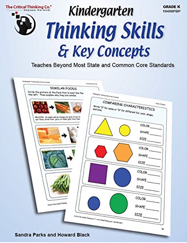 Imagen de archivo de Kindergarten Thinking Skills Key Concepts Workbook - Teaches Beyond Most State Common Core Standards (Grade K) a la venta por GoldenWavesOfBooks